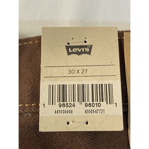 Levi’s Women’s Ribcage Straight Ankle Brown Jeans 30X27 NWT - Picture 9 of 10